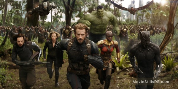 Avengers: Infinity War - Publicity still of Chris Evans, Chadwick Boseman, Sebastian Stan, Scarlett Johansson, Mark Ruffalo, Anthony Mackie, Don Cheadle & Danai Gurira Avengers: Infinity War - Publicity still of Chris Evans, Chadwick Boseman, Sebastian Stan, Scarlett Johansson, Mark Ruffalo, Anthony Mackie, Don Cheadle & Danai Gurira