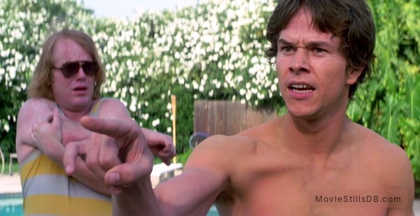 Boogie Nights Publicity Still Of Philip Seymour Hoffman Mark Wahlberg