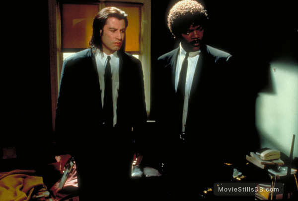 Pulp Fiction - Publicity still of John Travolta & Samuel L. Jackson Pulp Fiction - Publicity still of John Travolta & Samuel L. Jackson