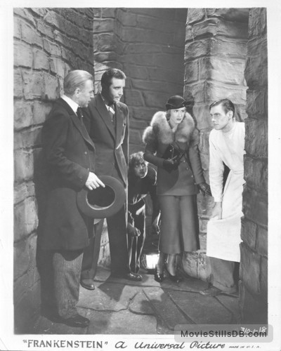 Frankenstein - Lobby card with Colin Clive, Dwight Frye, Mae Clarke, John Boles & Edward Van Sloan Frankenstein - Lobby card with Colin Clive, Dwight Frye, Mae Clarke, John Boles & Edward Van Sloan