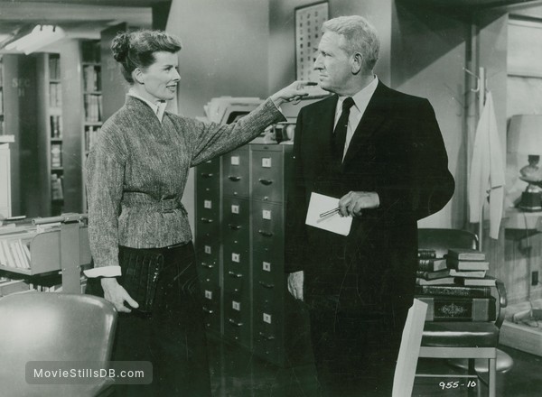 Desk Set Publicity Still Of Spencer Tracy Katharine Hepburn