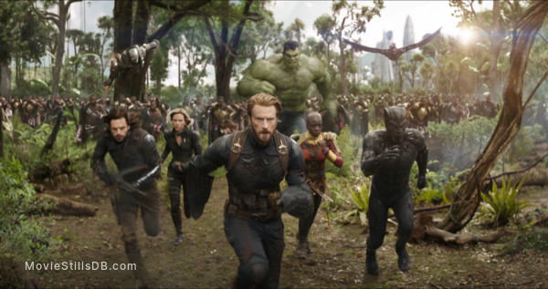 Avengers: Infinity War - Publicity still of Chris Evans, Chadwick Boseman, Sebastian Stan, Scarlett Johansson, Mark Ruffalo, Anthony Mackie, Don Cheadle & Danai Gurira Avengers: Infinity War - Publicity still of Chris Evans, Chadwick Boseman, Sebastian Stan, Scarlett Johansson, Mark Ruffalo, Anthony Mackie, Don Cheadle & Danai Gurira
