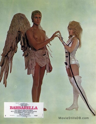 Barbarella - Lobby card with Jane Fonda & John Phillip Law Barbarella - Lobby card with Jane Fonda & John Phillip Law