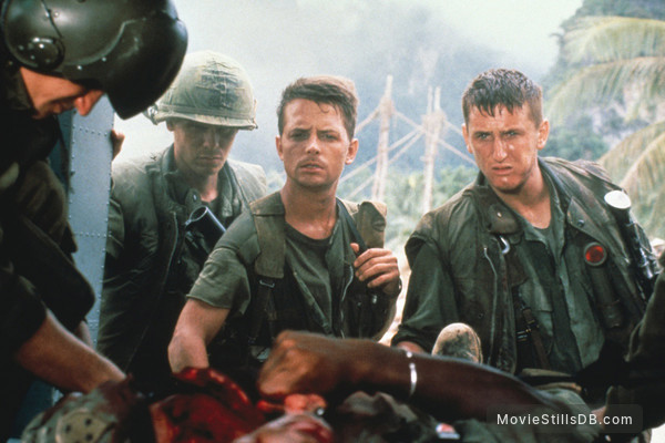 Casualties Of War - Publicity Still Of Don Harvey & Michael J. Fox