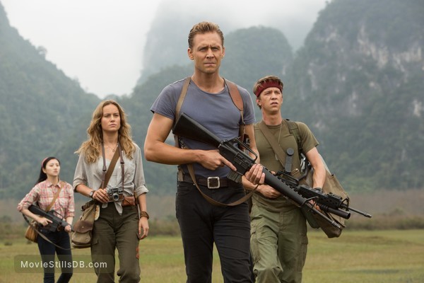 Kong: Skull Island - Publicity still of Tom Hiddleston, Brie Larson & Thomas Mann Kong: Skull Island - Publicity still of Tom Hiddleston, Brie Larson & Thomas Mann