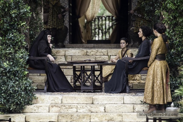 Game of Thrones - Publicity still of Indira Varma, Jessica Henwick & Diana Rigg Game of Thrones - Publicity still of Indira Varma, Jessica Henwick & Diana Rigg